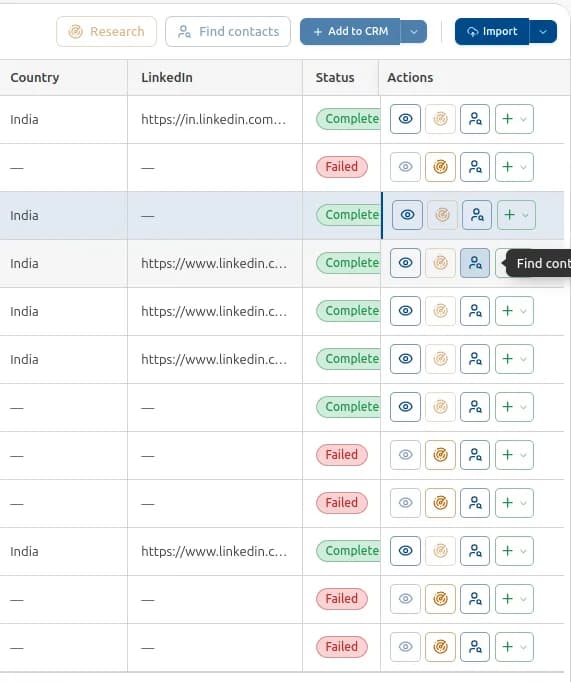 VCMO Research-to-CRM sync with enriched account records and linked intelligence