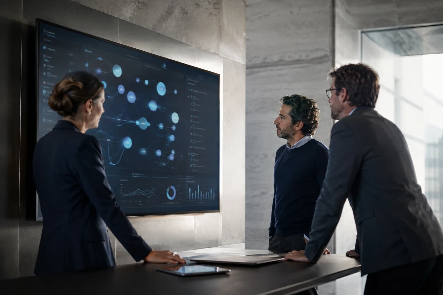 AI-assisted workflow organizing business information for enterprise teams
