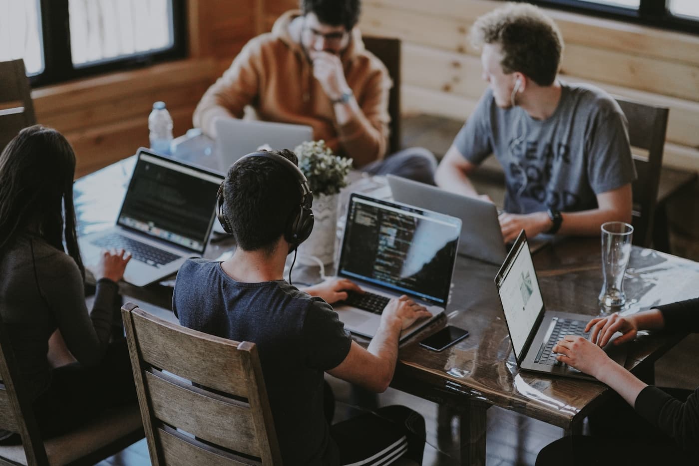 The Link AI founding team and senior practitioners in an enterprise working session
